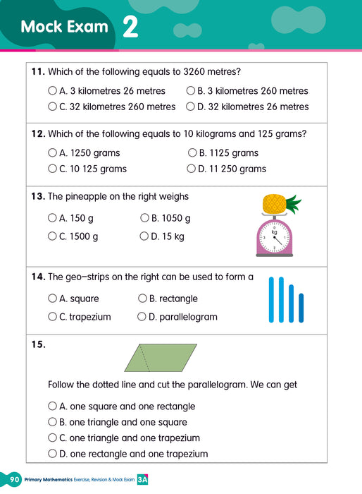 Primary Mathematics: Exercise, Revision & Mock Exam 3A