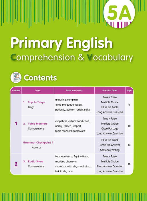 Primary English - Comprehension & Vocabulary 5A