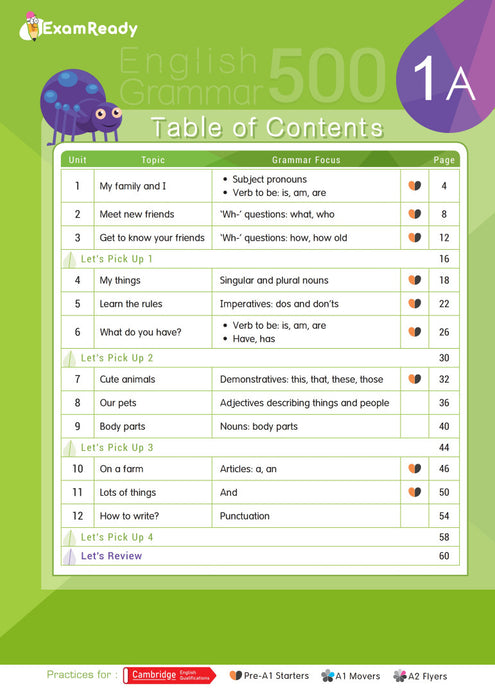 Exam Ready English Grammar 500 1A