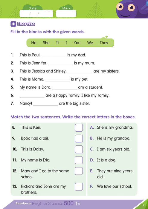 Exam Ready English Grammar 500 1A