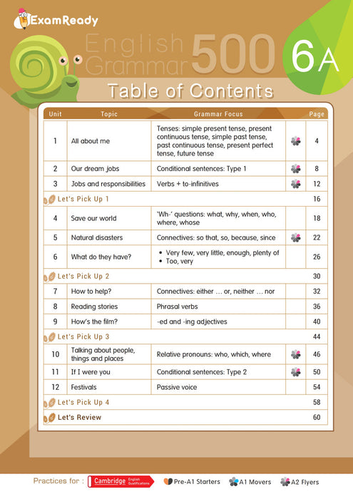 Exam Ready English Grammar 500 6A