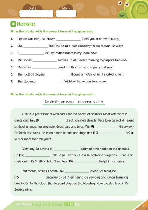 Exam Ready English Grammar 500 6A