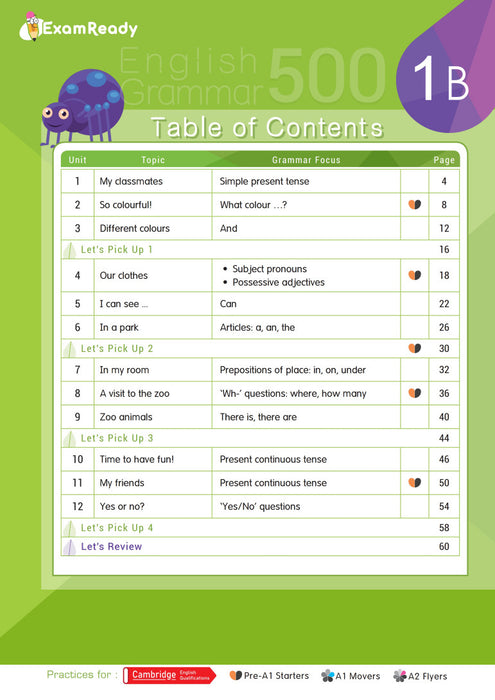 Exam Ready English Grammar 500 1B