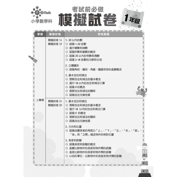 小學數學科考試前必做模擬試卷(新課程版)