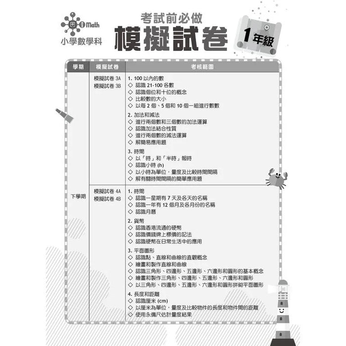 小學數學科考試前必做模擬試卷(新課程版)
