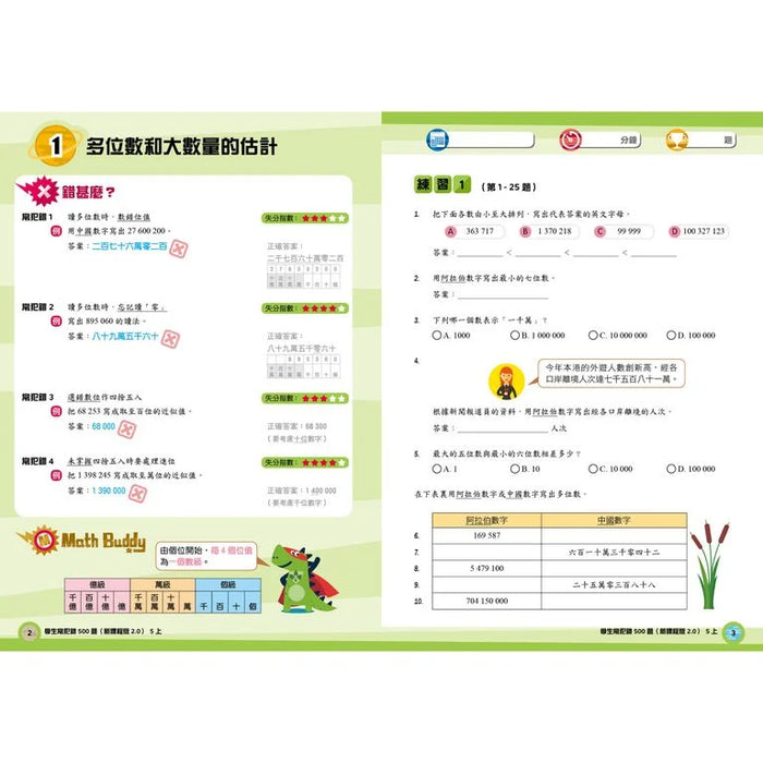 學生常犯錯500題 (新課程版 2.0 ) 5上