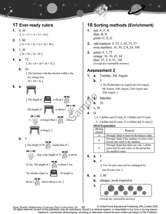 Prime Weekly Maths Exercises 1A