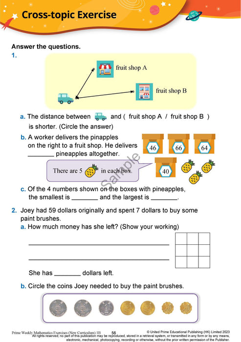 Prime Weekly Maths Exercises 1A