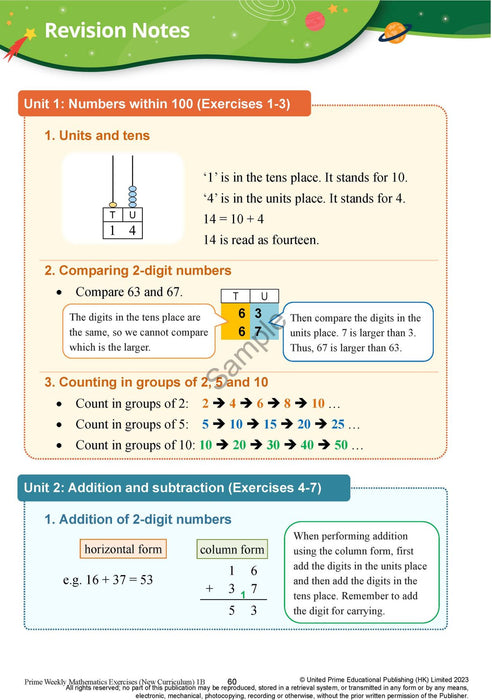 Prime Weekly Maths Exercises 1A