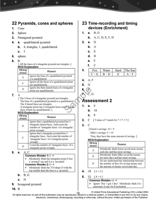 Prime Weekly Maths Exercises 2A