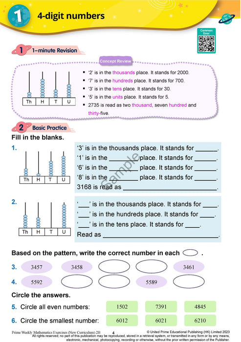 Prime Weekly Maths Exercises 2B