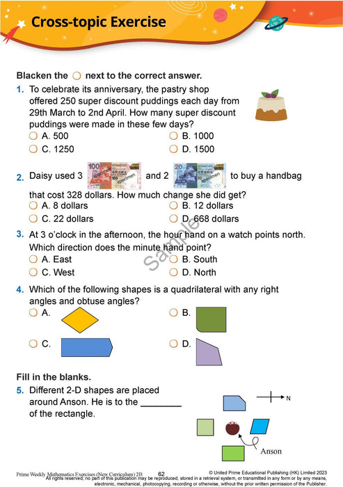 Prime Weekly Maths Exercises 2B