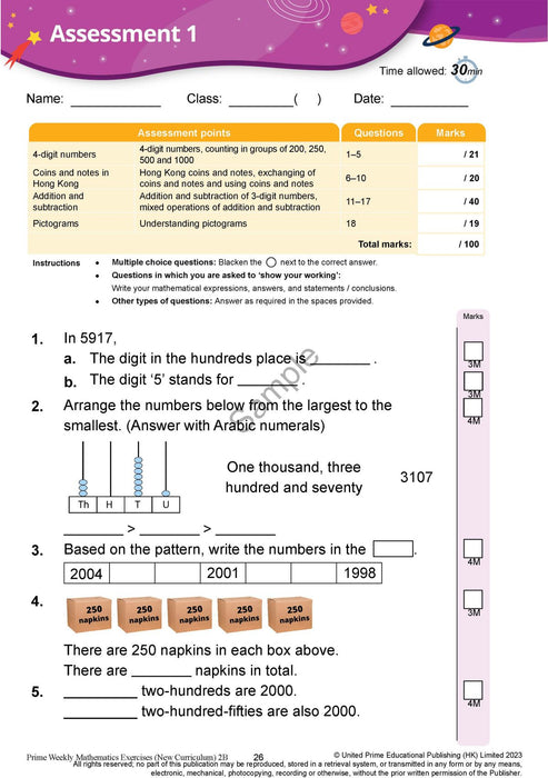 Prime Weekly Maths Exercises 2B