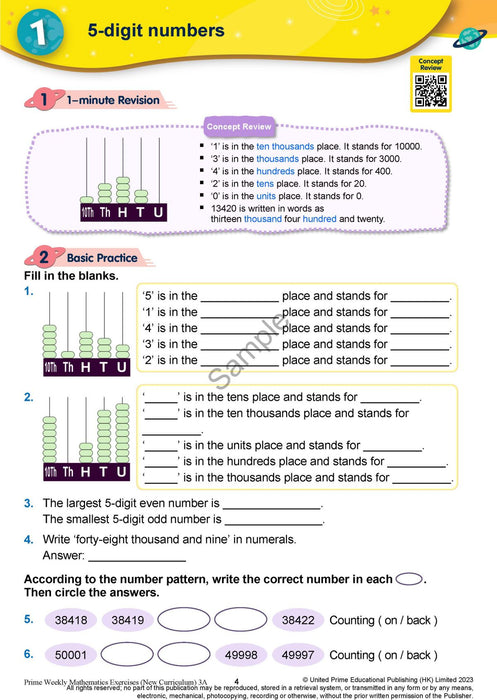 Prime Weekly Maths Exercises 3A