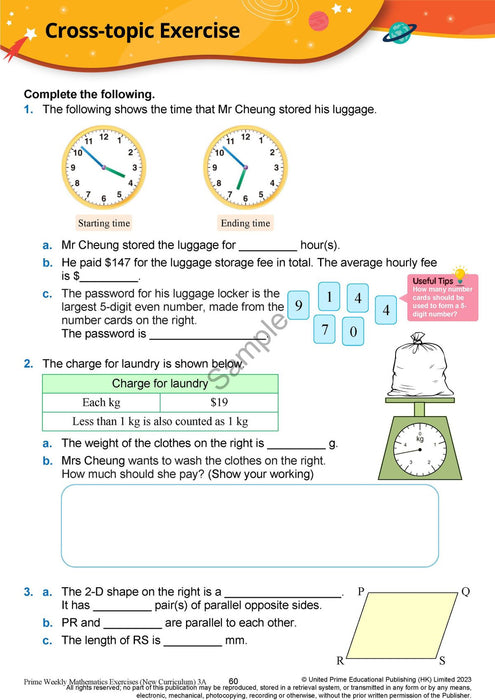 Prime Weekly Maths Exercises 3A