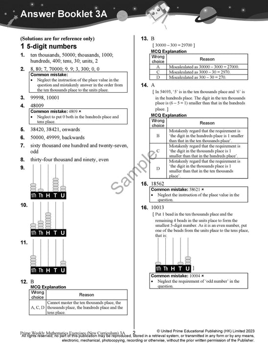 Prime Weekly Maths Exercises 3A