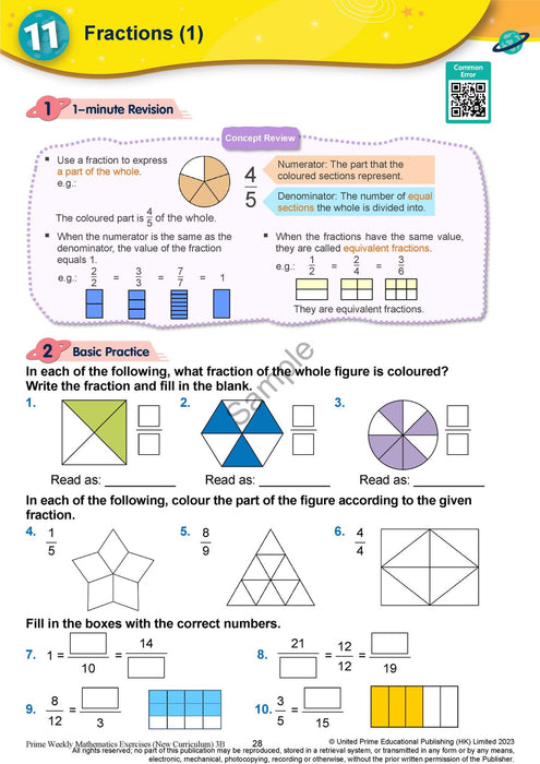 Prime Weekly Maths Exercises 3B