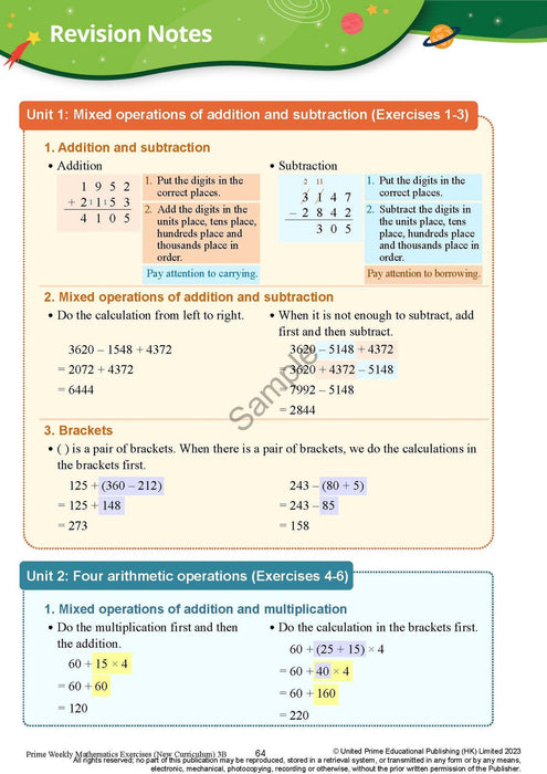 Prime Weekly Maths Exercises 3B