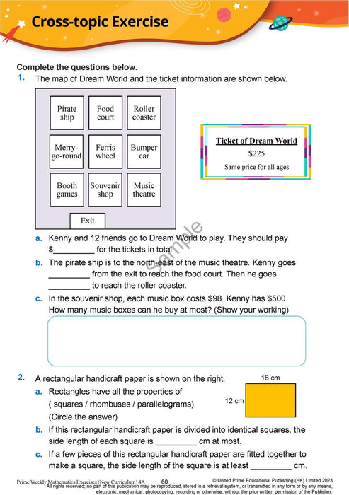 Prime Weekly Maths Exercises 4A