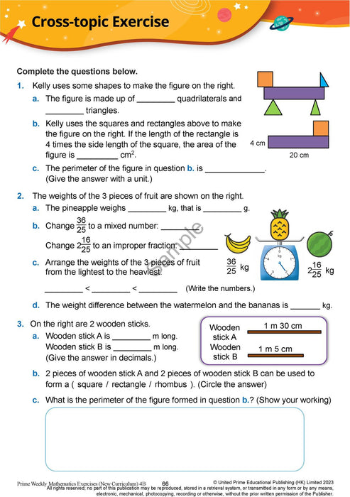 Prime Weekly Maths Exercises 4B