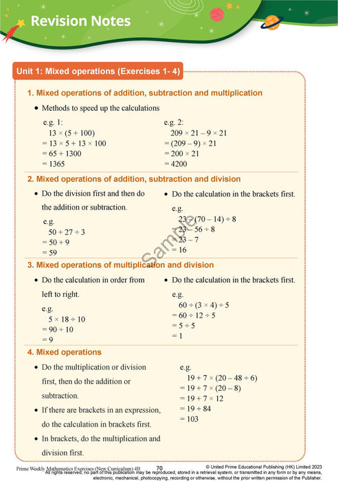 Prime Weekly Maths Exercises 4B