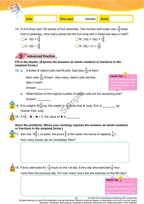 Prime Weekly Maths Exercises 5B