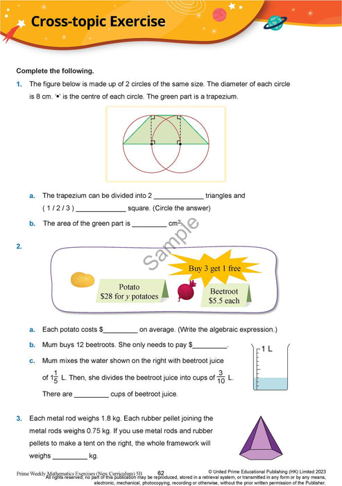 Prime Weekly Maths Exercises 5B