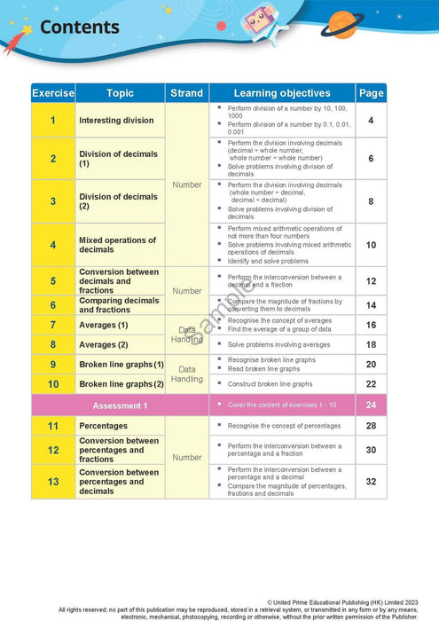 Prime Weekly Maths Exercises 6A