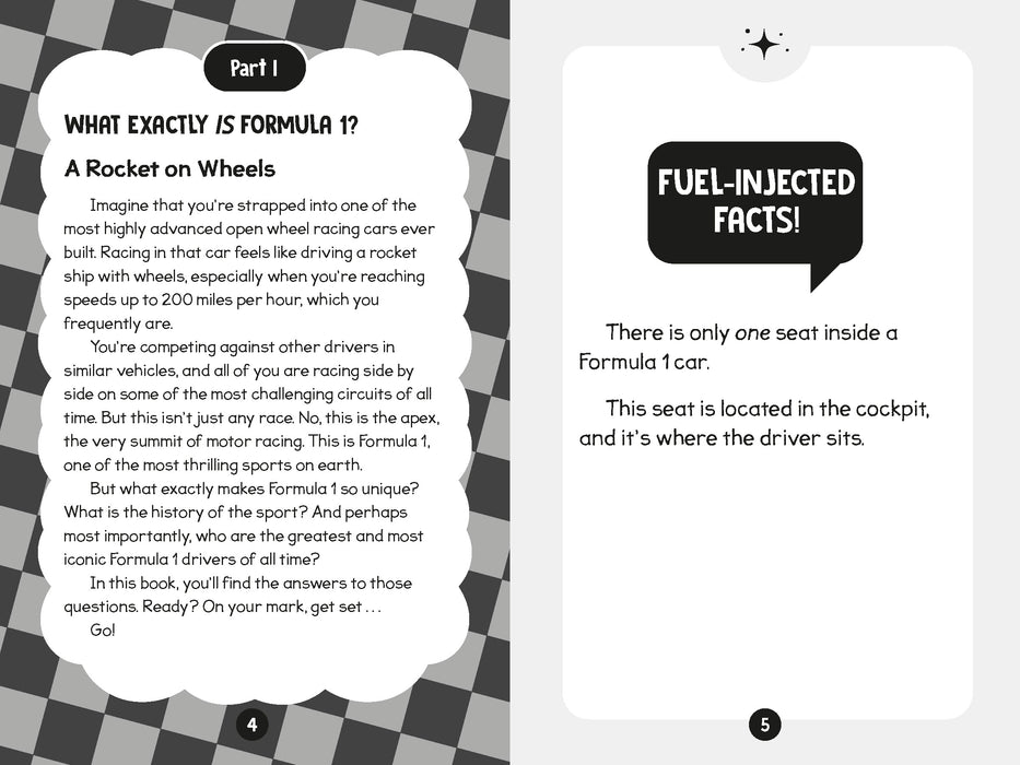 96 Facts About Formula 1 : Quizzes, Quotes, Questions, and More! With Bonus Journal Pages for Writing!