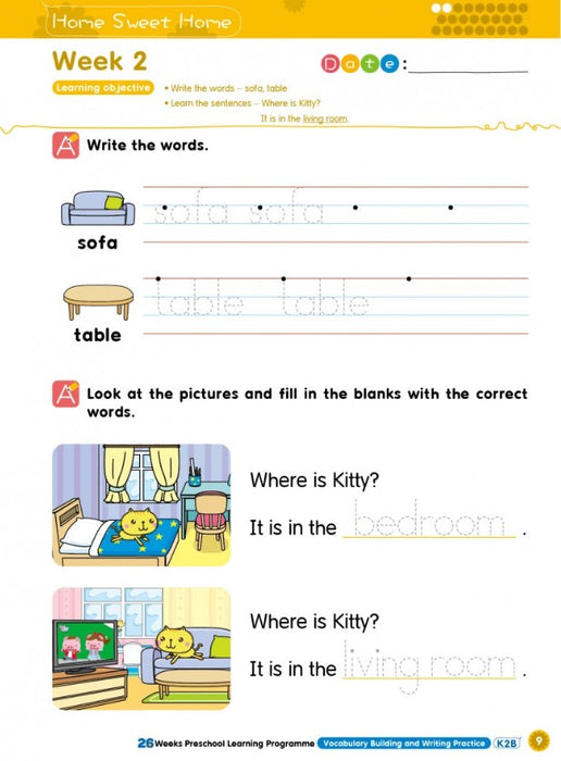 26週學前教育系列：幼兒英語 - 詞語學習及寫作訓練 K2B
