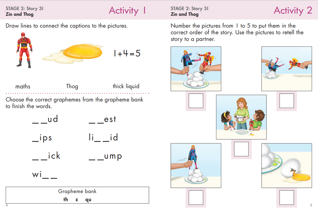 Forward Phonics - Activity Book with Answer Key (Stage 2-purple)