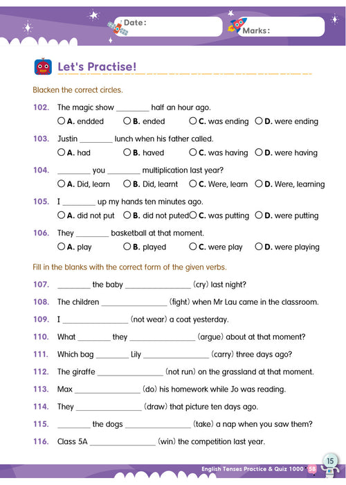 English Tenses Practice & Quiz 1000  5B