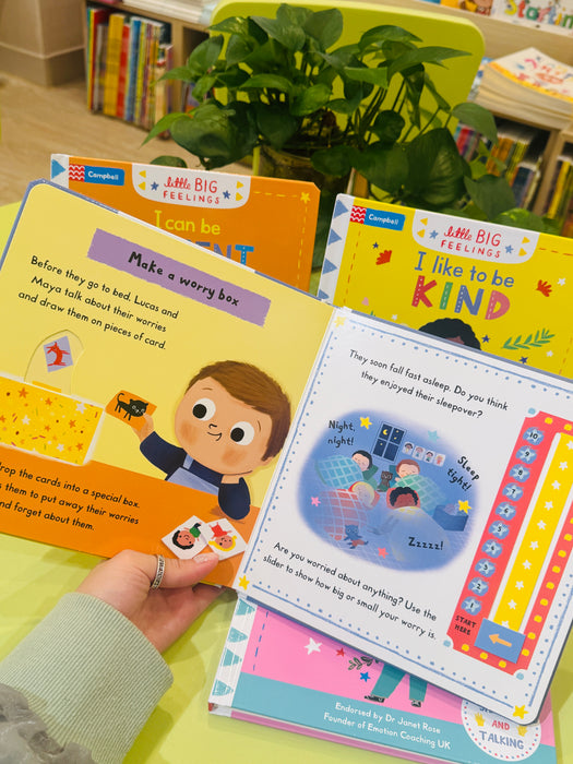 Little Big Feelings 4 Books Set A（Patient, Kind, Worried, Helpful）❣️Christmas deal! Buy both set A+B GET 'Hello Santa' + 'Ten Christmas Buttoms'