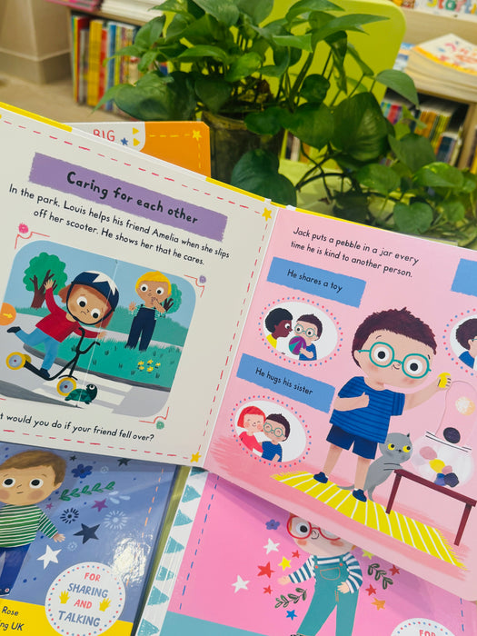 Little Big Feelings 4 Books Set A（Patient, Kind, Worried, Helpful）❣️Christmas deal! Buy both set A+B GET 'Hello Santa' + 'Ten Christmas Buttoms'