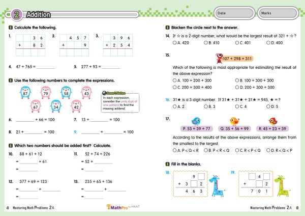 MathPro for HKAT Mastering Math Problems 2A