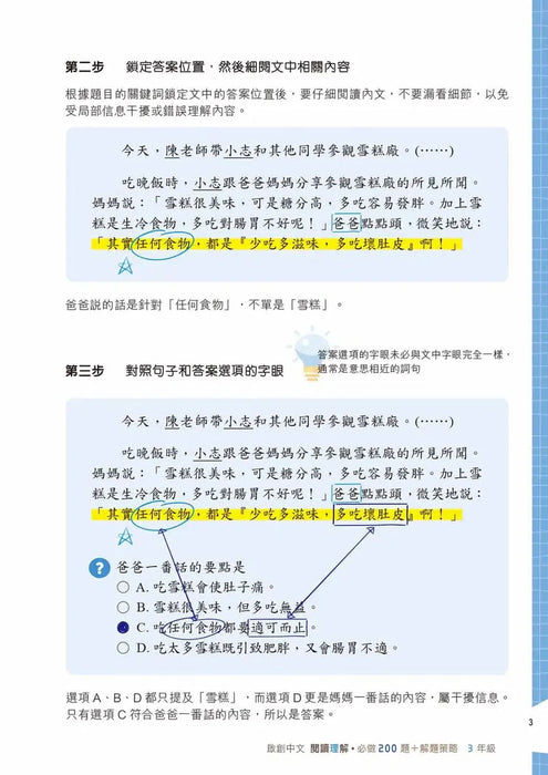啟創中文 – 閱讀理解必做200題+解題策略