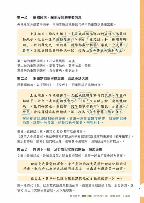 啟創中文 – 閱讀理解必做200題+解題策略