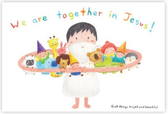 We are together in Jesus 在耶穌裡 我們是一起的明信片