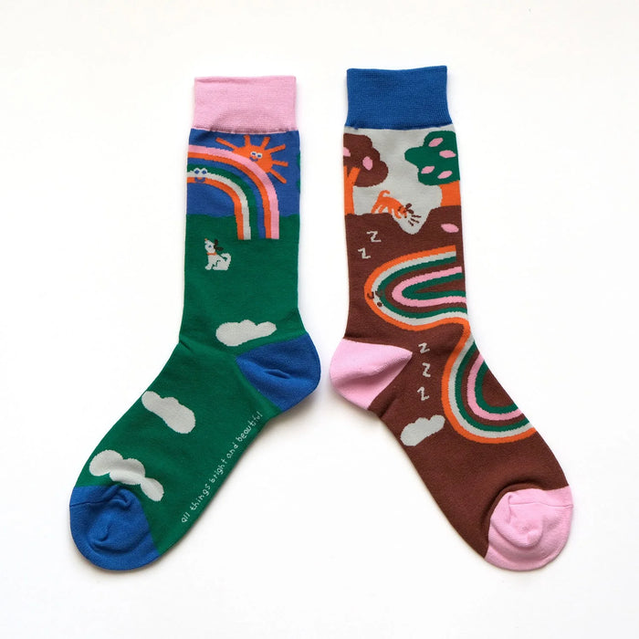 Sleeping Rainbow Socks 睡了的彩虹襪子