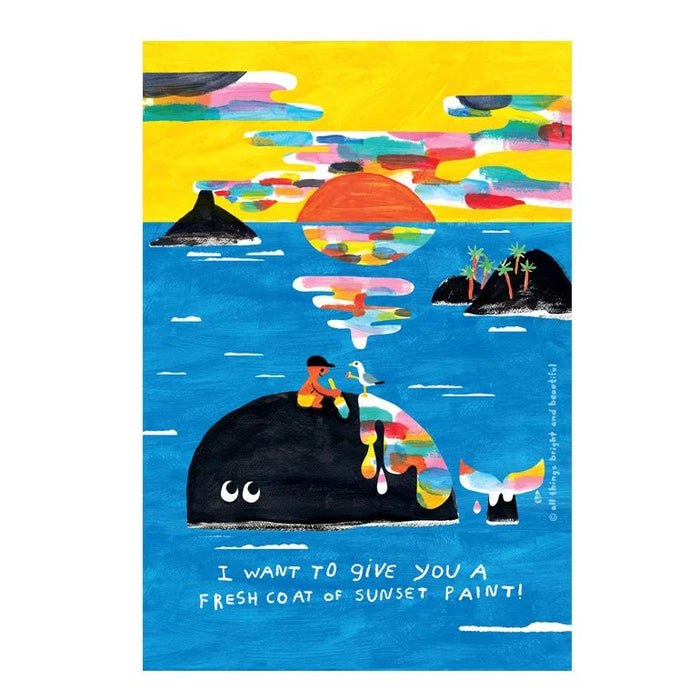 Sunset Paint Postcard 日落顏料信片