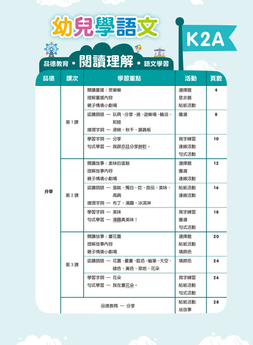 Teacher's Choice：幼兒學語文 ‧品德教育‧閱讀理解‧語文學習 K2A