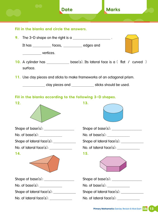 Primary Mathematics: Exercise, Revision & Mock Exam 5B
