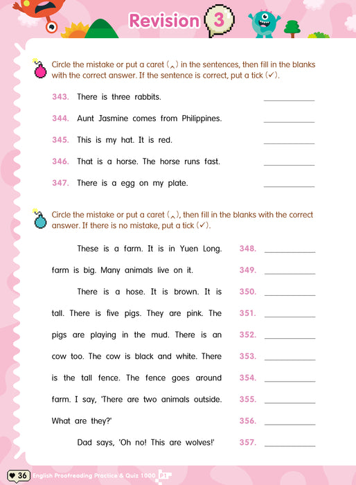 English Proofreading Practice & Quiz 1000  P1