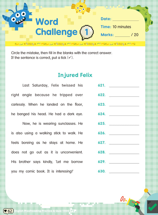 English Proofreading Practice & Quiz 1000 P5
