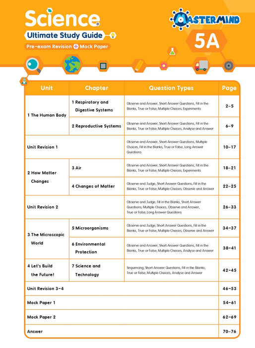 Pre-order: Science Ultimate Study Guide Pre-exam Revision + Mock Paper - 5A