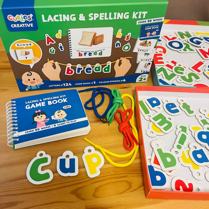 Curios®️ 英文串字穿繩教具 Lacing & Spelling Kit