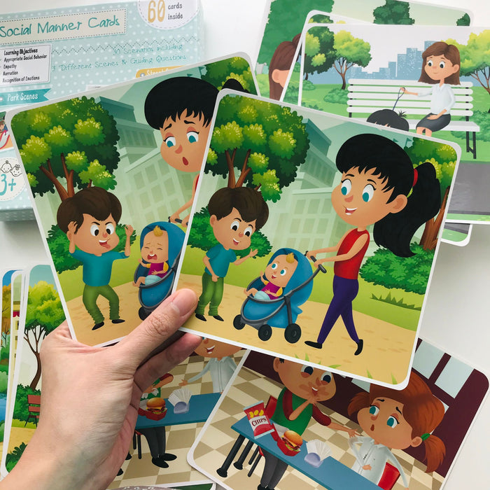 Social Manner Cards 社交禮儀教學卡(中英雙語引導問題)
