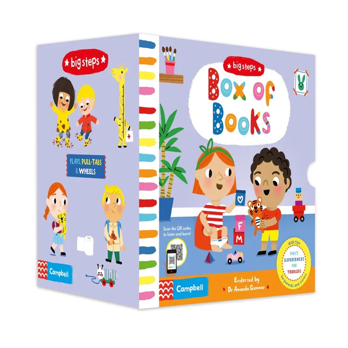 Julia Donaldson Acorn Wood 4-book with QR audio slipcase + Big Steps Box of Books 10-Book with QR Codes Slipcase