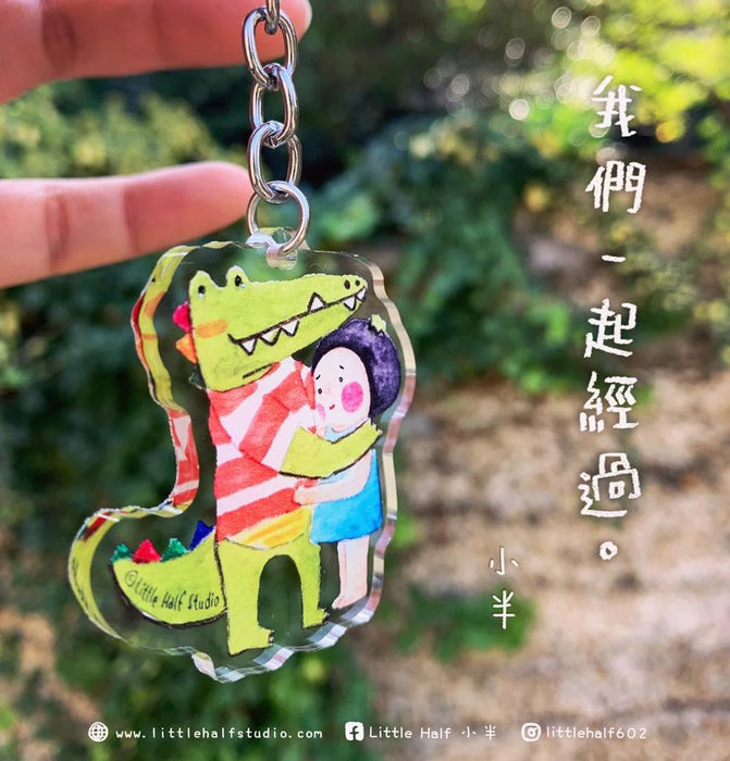 小半亞加力鎖匙扣 / 款式二：鱷魚和小半