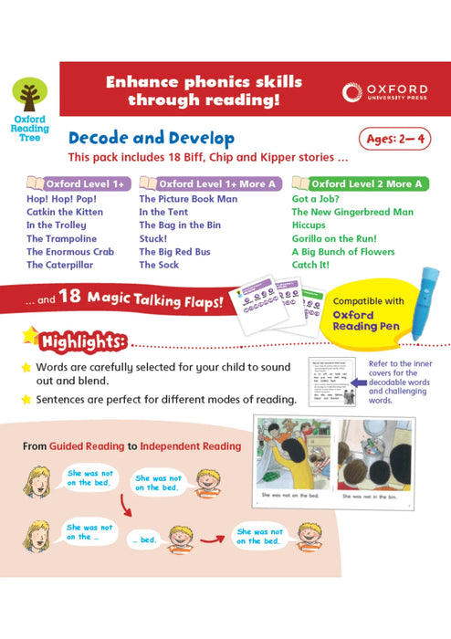ORT - Oxford Reading Tree (Decode and Develop) 語音拼讀故事套裝｜Compatible with Oxford Reading Pen